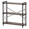 3-Tier Industrial Metal Bookshelf, Small Rustic Display Bookcase with Open Shelves